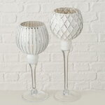 Набор стеклянных подсвечников - бокалов Versalles 25-30 см, 2 шт