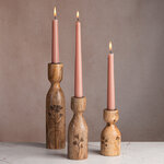 Набор деревянных подсвечников Альбаредо 13-26 см, 3 шт