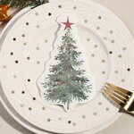 Бумажные салфетки Рождественская Елка 16*9 см, 12 шт