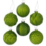 Набор стеклянных шаров Verde Santi 8 см, 12 шт