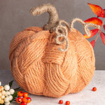 Декоративная фигурка Тыква Черизола 20 см персиковая