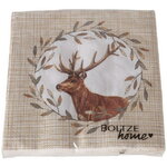 Бумажные салфетки Олень Грегори 17*17 см, 20 шт