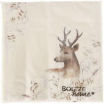 Бумажные салфетки Олень Руперт 17*17 см бежевые, 20 шт
