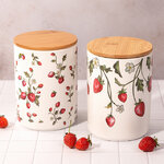 Банка для хранения Sweet Strawberries 17 см, 2 шт