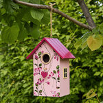 Садовое украшение Скворечник Primula 22 см розовый