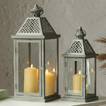 Набор подсвечников-фонарей Austin 38-49 см серый, 2 шт