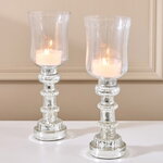 Стеклянный подсвечник-бокал Ирвинг 26 см