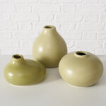 Набор керамических ваз Saint-Denis 11 см оливковый, 3 шт