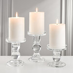 Набор стеклянных подсвечников Manzanares 9-14 см, 3 шт