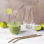 Металлические трубочки для коктейлей с ершиком, 5 предметов