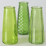 Набор стеклянных ваз Oriana 23 см, 3 шт