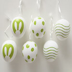 Пасхальные украшения Яйца: Spring Joy 6 см, 6 шт, подвеска