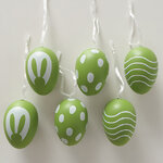 Пасхальные украшения Яйца: Spring Mood 6 см, 6 шт, подвеска