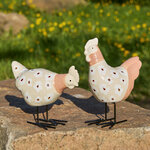 Набор декоративных фигур Gilio: Петушок и Курочка 15 см, 2 шт