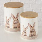 Набор банок для хранения Fluffy Rabbits 16-19 см, 2 шт