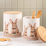 Набор банок для хранения Пушистые Кролики 16-19 см, 2 шт