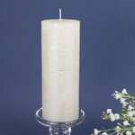 Декоративная свеча Металлик Гранд 180*68 мм белая