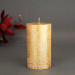 Декоративная свеча Металлик Макси 120*68 мм золотая