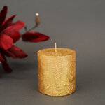 Декоративная свеча Металлик Миди 70*68 мм золотая
