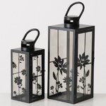 Набор подсвечников-фонарей Binasco 26-36 см черный, 2 шт