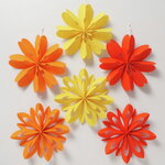 Подвесные украшения из фетра Sunny Flowers 30 см, 6 шт