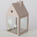 Подсвечник - домик Camomile 27*14 см розовый