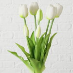 Силиконовые цветы Тюльпаны Great Milton белые, 7 шт