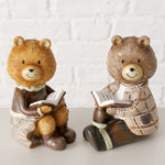 Набор декоративных фигурок Мишки за чтением - Winter Dreamers 10 см, 2 шт