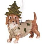 Елочная игрушка Такса Андер в костюме елки 8 см 