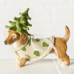 Елочная игрушка Такса Андер в костюме елки 8 см 