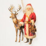 Елочная игрушка Санта и Олень Рудольф - Christmas Derbyshire 15 см