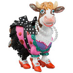 Елочная игрушка Корова Вивьен - Кутюрье из Парижа 8 см, подвеска