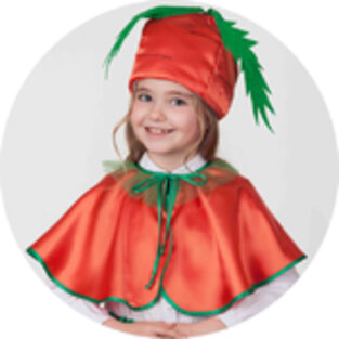 Детский карнавальный набор Морковка, рост 116 см