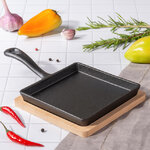 Порционная сковорода Сан-Себастьян на бамбуковой подставке 14 см, чугун