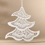 Кружевная ёлочная игрушка Ёлочка Ноэлла 9 см