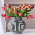 Силиконовые тюльпаны Hidalgo 9 шт, 29 см темно-розовые