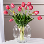 Силиконовые тюльпаны Spring Sun 5 шт, 40 см розовые