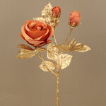 Искусственная роза Goldone Pascoli 50 см оранжевая