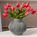 Силиконовые цветы Тюльпаны Parateo 5 шт, 26 см коралловые