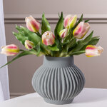 Силиконовые цветы Тюльпаны Piccola Ragazza 5 шт, 28 см розовые