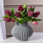 Силиконовые цветы Тюльпаны Piccola Ragazza 5 шт, 28 см бордовые