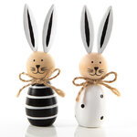Набор декоративных фигурок Кролики Black and White 10 см, 2 шт