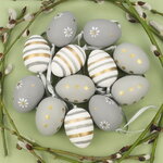 Пасхальные подвески Яйца - Romantic Easter 4 см, 12 шт