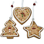 Набор елочных игрушек Сonfiserie de Noel - Пряничные Человечки 6 см, 3 шт, подвеска