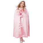 Карнавальный Плащ Принцессы - Розовый Сатин, рост 128-140 см