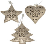 Набор елочных игрушек Sorts Dentelle 9 см, 3 шт, подвеска