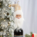 Декор для бутылки Санта из КлаусВилля 15 см