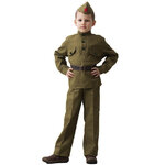Детская военная форма Солдат в брюках, рост 104-116 см