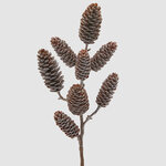 Искусственная ветка с шишками Gelo Bianco 38 см