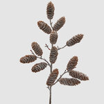 Искусственная ветка с шишками Gelo Bianco 60 см